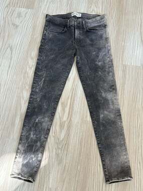 Wildfox Black Acid Wash Skinny Jeans Size 28